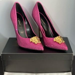 Versace Pink Palazzo Heel Pumps